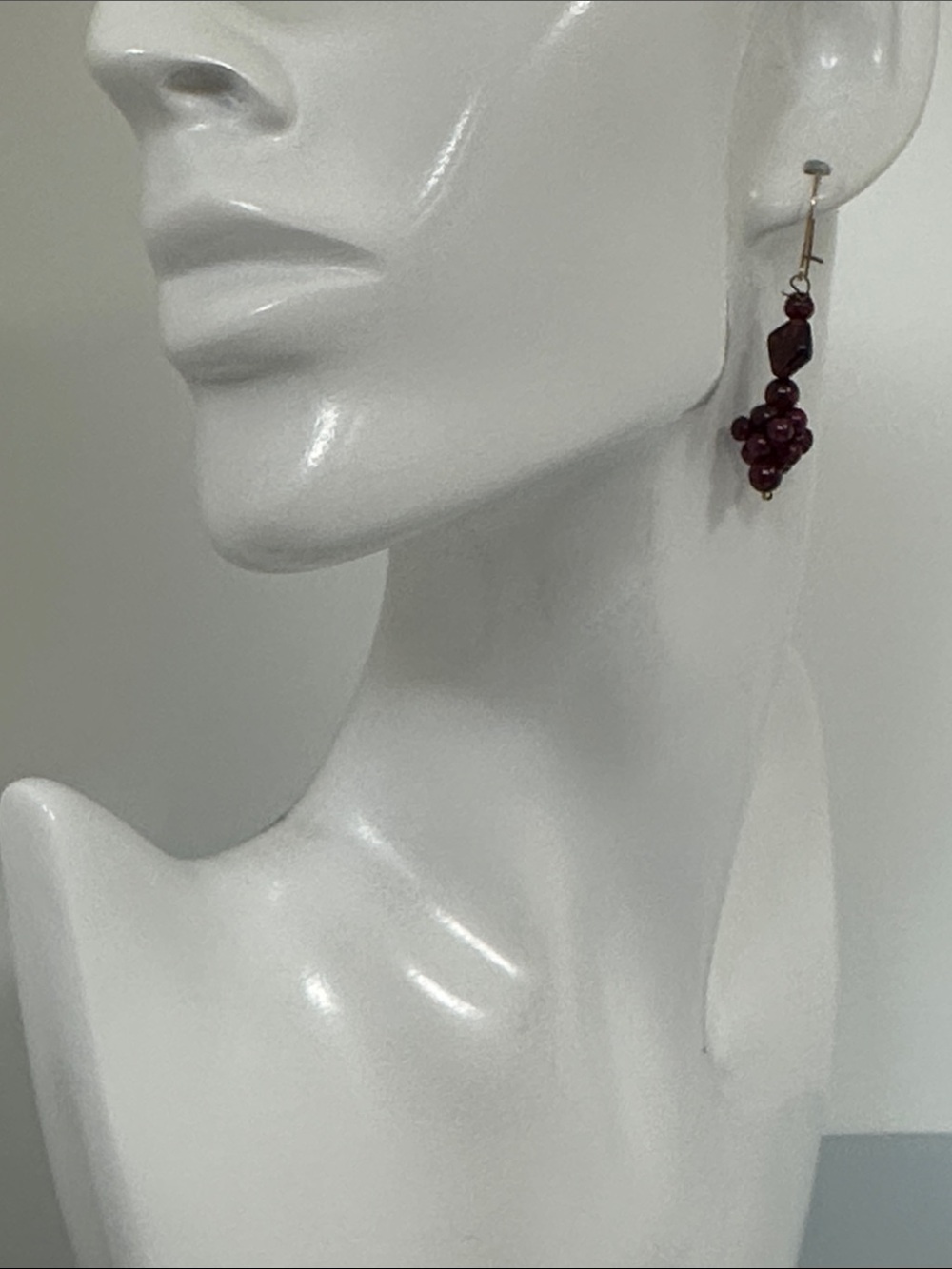 Vintage 14k real solid Gold amethyst Earrings